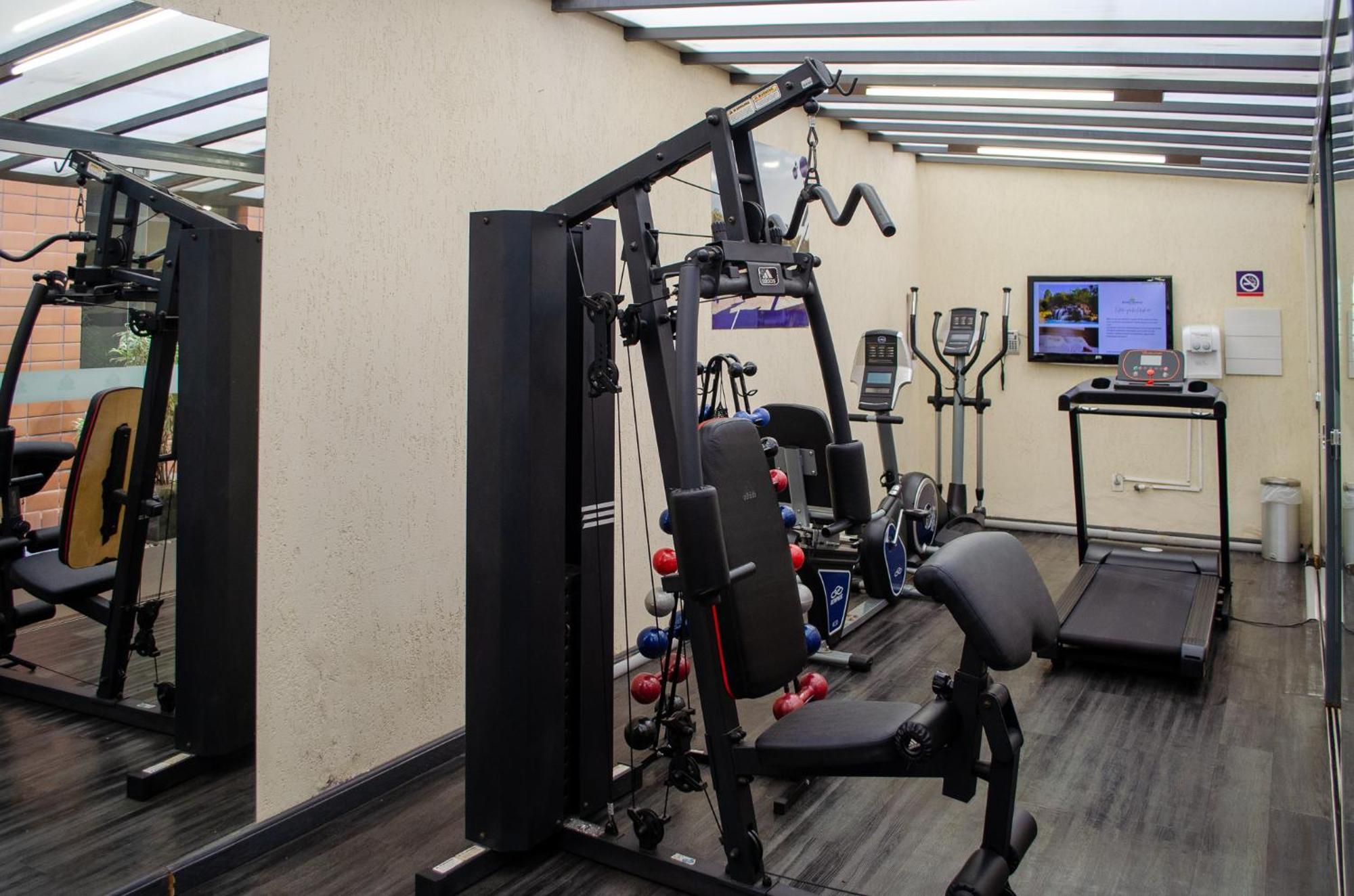 Royal Boutique Savassi Hotel بيلو هورزونتي المظهر الخارجي الصورة A gym at the hotel